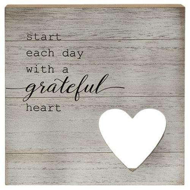 Grateful Heart Box Sign - The Fox Decor